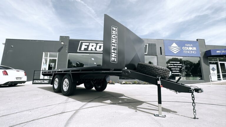 Custom car trailer built by Frontline Trays Shepparton VIC