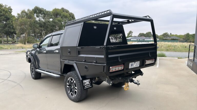 Custom ute tray fitted to Toyota HiLux — Frontline Trays Shepparton VIC